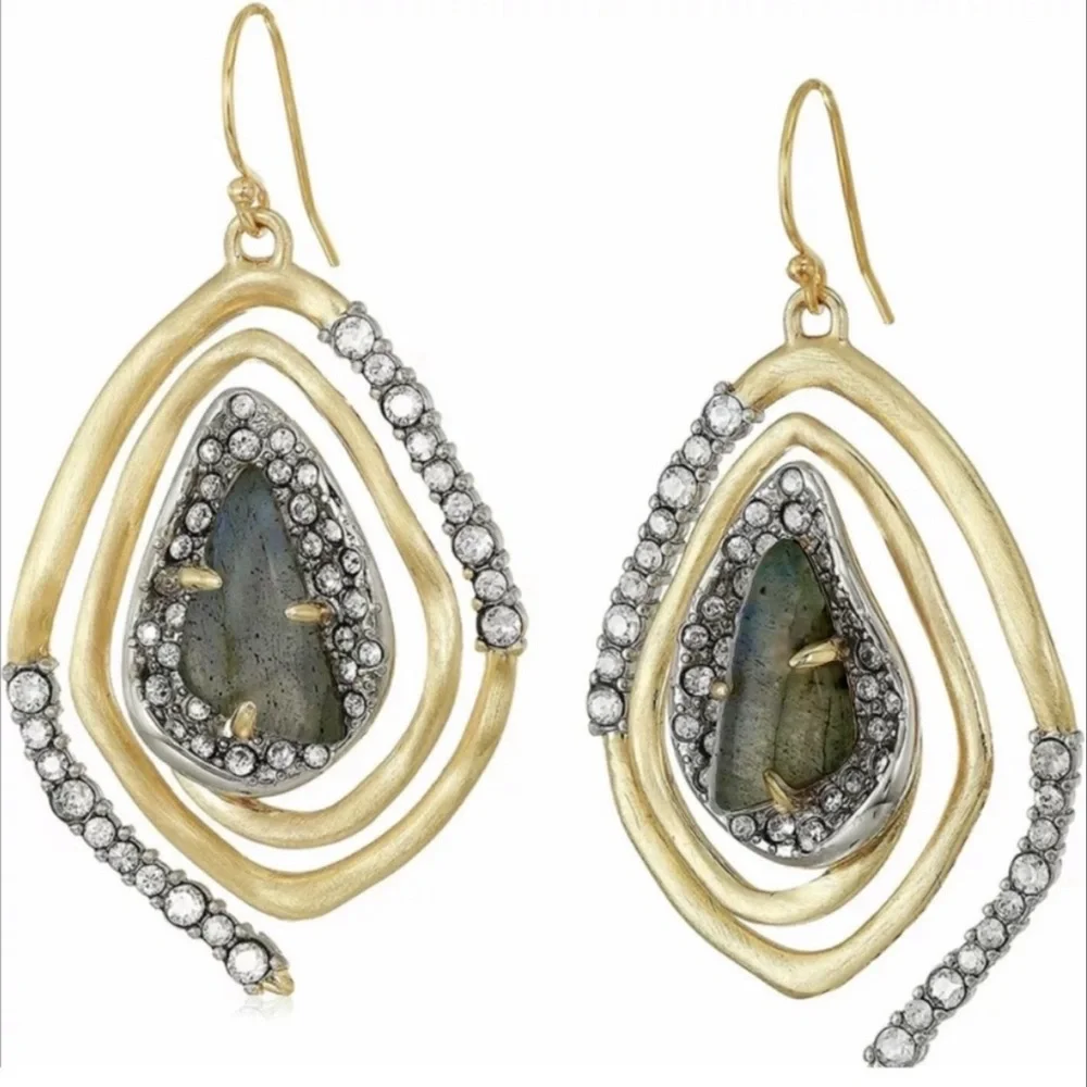 ALEXIS BITTAR • Roxbury Orbiting Gemstone Crystal Drop Earrings